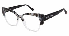 NEW Betsey-Johnson KITSCH-QUEEN Eyeglasses Blk 100% AUTHENTIC picture