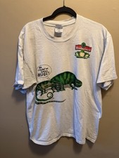 Vintage Budweiser Graphic T-Shirt White Men’s Size 2XL Chameleon Beer Promo Tee picture