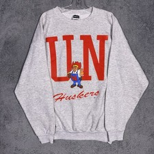 Vintage Nebraska Huskers Sweatshirt Mens 2XL  80s 90s USA Made Lil Red Herbie picture