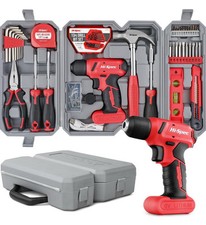 Hi-Spec Drill Set 58Pc Pink Tool Set 8V USB Electric Drill Driver & Household To picture