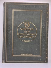 Webster's New International Dictionary, India Paper Edition 1913 Vintage Antique picture