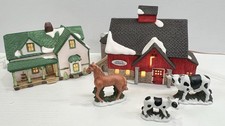 Dept 56 “Jacob Adams Farmhouse and Barn” Set of Five 6538-2 Retired 1988 picture