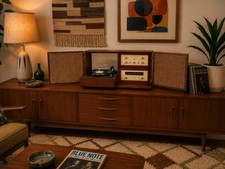 🍊Vintage 1963 The Fisher Allegro A-19 FM Multiplex Stereo Receiver w/ Garrard picture