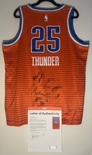 2024-25 OKC Thunder Team Signed Jersey Shai Gilgeous-Alexander +More PSA/DNA LOA picture