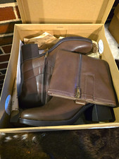 Frye Nica Cedar Brown Leather Riding Knee High Boots Zip Buckle Women's 8.5M picture