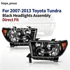 LH+RH Pair Headlight Set with Level Adjuster Fit 2007-2013 Toyota Tundra picture