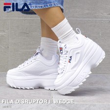 FILA DISRUPTOR 2 WEDGE Sneaker WHITE WFW22044001 Unisex Platform Sneakers New picture