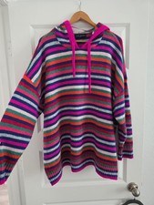 Lane Bryant Cozy Multicolor Striped Pullover Hoodie. Size 4x or 26/28. picture