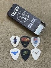Taylor Hawkins/ Chevy Metal Guitar Pick Tin Set-6 Picks + Tin-Ultra Rare picture