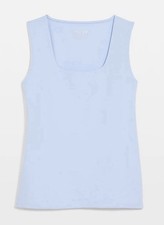 CHICOS Women’s Contour Cotton Square Neck Tank Size 0  BRAND NEW WITH TAGS picture