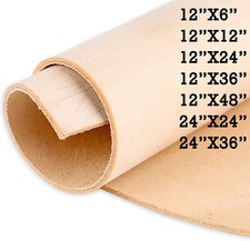 Natural Full Grain Vegetable Tanned LeatherCowhide Tooling Leather Pre-Cut picture
