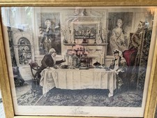 Antique W Dendy Sadler “Darby & Joan” W H Boucher Remarque Signed Re-proof #8612 picture