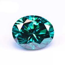 1.25 CT Natural Green Diamond 6x8 mm 1 Pcs Oval Cut VVS1 D Grade Certified. picture