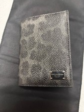 Dolce And Gabbana Black Leopard Button Wallet New picture