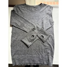 Lululemon Swiftly Tech Long Sleeve Crew Heathered Black Mesh Size 6 picture