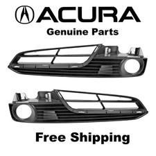 2012-2014 ACURA TL Fog Light Lamp Bumper Grille Cover RH + LH Foglamp Set NEW picture