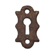 Antique Decorative Cast Iron Keyhole Covers, c. 1895, 6 Available, NKC40 picture