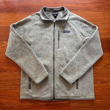 Y2K Patagonia Better Sweater Full Zip Fleece Jacket Heather Grey Embroidered picture