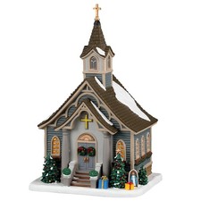 Lemax Caddington Village Small Town Church Wrapped Christmas Gifts Outdoor 35066 picture