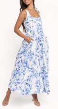 Petal And Pup Lower Midi Dress Blue Floral Size8 Beautiful,elegant Sleeveless , picture