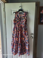 French Connection Women's Floral Print Twist Front Dress Size - Size: Large. picture