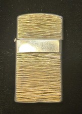 Zippo Lighter Vintage 1976 Golden Elegance Tree Bark Full Size No Monogram Nice picture