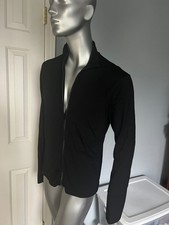 Icebreaker Merino Wool Jacket Men SZ M Black Lightweight Stretch Full Zip picture