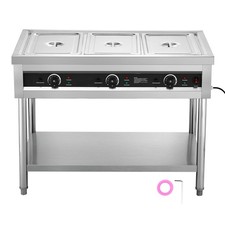 Uimoso 3-Pan Commercial Food Warmer Steam Table with  Temperature Control picture