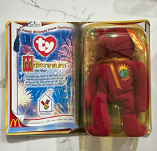 Authentic Beanie Baby McDonald's Teenie Beanie Millennium the Bear 2000 RARE picture