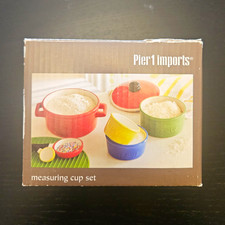 Pier 1 Imports Ceramic Measuring Cup Set 5-Piece Multicolor picture