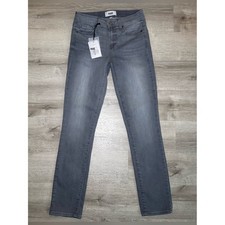 PAIGE Skyline Ankle Peg Skinny Jeans Gray Silver Bullet 26 NWT picture