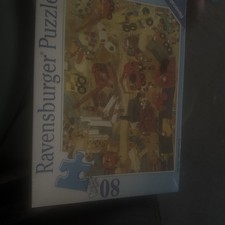 rare HTF Ravensburger Puzzle 1992   80 Pieces ROAD WORKS Complete picture