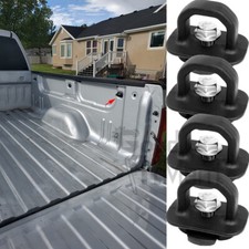 4PCS Retractable Truck Bed Tie Down Anchors For Chevy Silverado 1500 2500 3500 picture