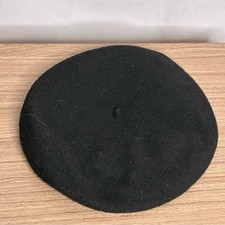 GUC Vintage Borsalino Italian Classic Black Beret in Wool Unisex picture