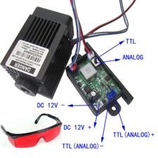 Focusable 2.5W 2500mW 450nm Blue Laser Module TTL+AnAlog signal EngravingGoggles picture