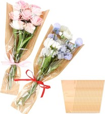 40Pcs Flower Wrapping Bags Kraft Paper Flower Sleeves for Bouquets picture