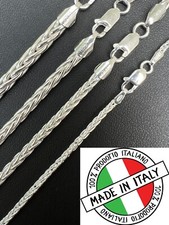 Real Solid 925 Sterling Silver Spiga Rope Wheat Chain Necklace 2-5mm 16-30