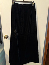 MAIRE Saks Fifth Avenue Women’s Black Velvet A-Line Long Skirt, Size 10 picture