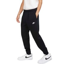 Mens Nike Swoosh Athletic Club Jogger Fleece Pants Sweatpants Black Grey New picture
