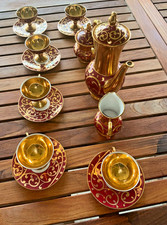 Vintage Bavarian Germany Porcelain Demitasse Coffee Set – Floral picture