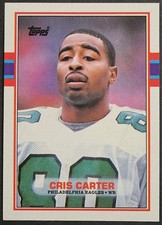 1989 Topps #121 Cris Carter Rookie Rc Philadelphia Eagles OSU Buckeyes HOF picture