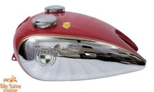 Fit For Puch 250 Tf 1952 250Cc Red & Chrome Petrol Fuel Tank Without Cap picture