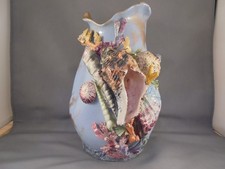 Scarce Antique Royal Doulton Burslem Deep Sea Shell Vase 8 1/4
