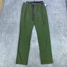Hurley Ripstop Slim Fit Pant Mens Small Green Charcoal Fern Stretch NWT picture