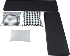Harris Black 2 Piece Nook Cushion Set with 3 Coordinating Accent Pillows by - O picture
