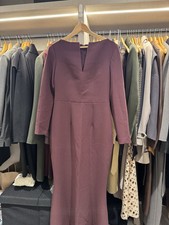 Safiyaa Lennon Gown Burgundy Crepe FR42 UK14 NWT picture