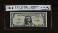 DBR 1935-A $1 North Africa Silver Fr. 2306 CC Block PCGS-B 63 PPQ Ser C61052941C picture