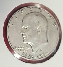 1976-S  Eisenhower Dollar *40% Silver* .3161 ASW  ~Circulated & Cleaned~ picture