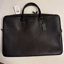 COACH Ethan Large Brief Business Bag Leather Black New from Japan picture