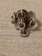 Vtg Juhls Kautokeino Norwegian Sami Silver Laplander Ring Handmade Norway 6.5 picture